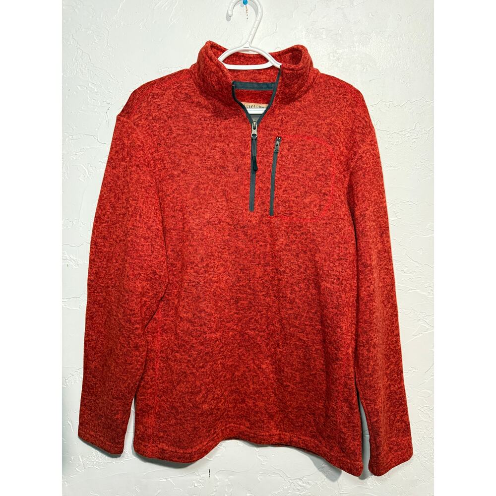 Mountain Club orange quarter zip sweatshirt mens medium outdoors‎ utility warm